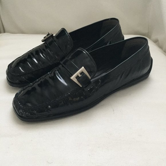 Stuart Weitzman Black Patent Penny Loafer 7.5B - Picture 12 of 12